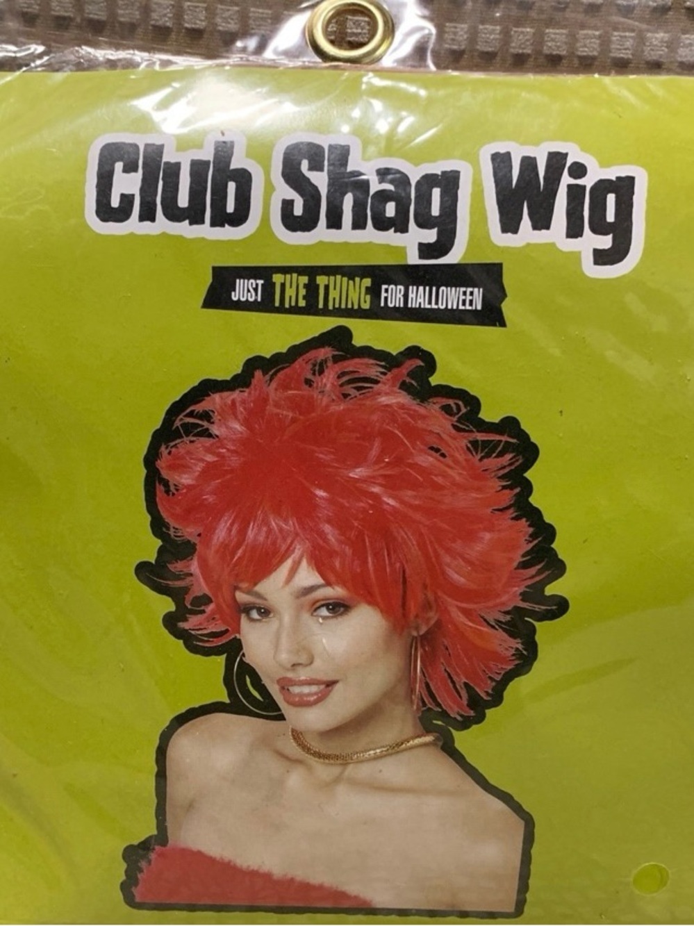 New adult orange and red costume wig